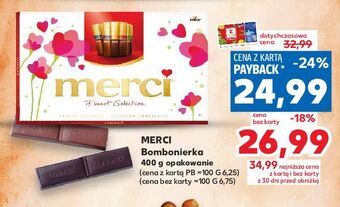 Kaufland Bombonierka czerwona storck merci oferta