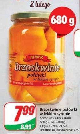 Dino Brzoskwinie połówki w lekkim syropie m&k oferta