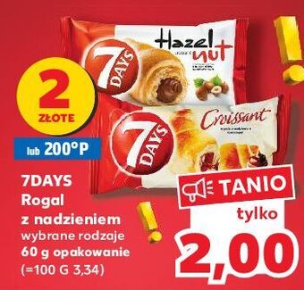 Kaufland Croissant z nadzieniem o smaku orzechów laskowych 7 days oferta