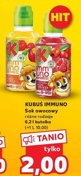 Kaufland Napój mango-acerola kubuś immuno odporność oferta