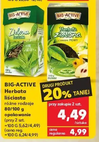 Kaufland Herbata big-active zielona oferta