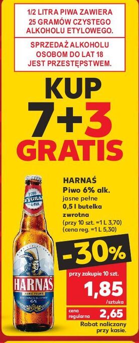 Kaufland Piwo harnaś jasne pełne oferta