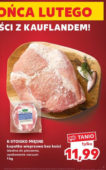 Kaufland Łopatka wieprzowa bez kości stoisko mięsne oferta