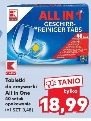 Kaufland Tabletki do zmywarek all in 1 k-classic oferta