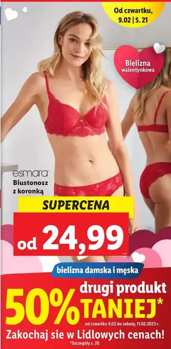 Lidl Biustonosz z koronką esmara oferta