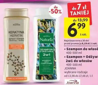 Intermarche Szampon z odżywką algi morskie do wszystkich rodzajów włosów joanna naturia włosy oferta