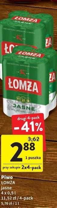 Intermarche Piwo łomża jasne (dawniej export) oferta