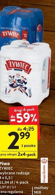 Intermarche Piwo żywiec jasne pełne oferta