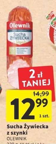 Intermarche Kiełbasa żywiecka sucha z szynki olewnik oferta