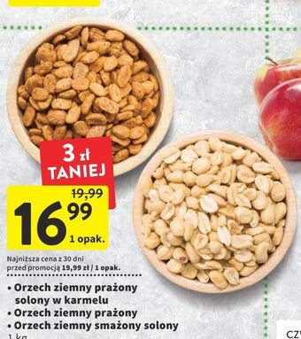 Intermarche Orzechy ziemne smażone solone oferta