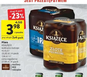 Intermarche Piwo książęce złote pszeniczne oferta