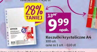 Auchan Koszulki krystaliczne a4 office products oferta