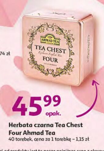 Auchan Herbata w puszce ahmad tea chest four oferta