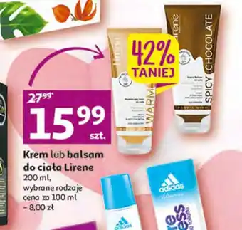 Auchan Krem do ciała regenerujący lirene warm vanilla oferta