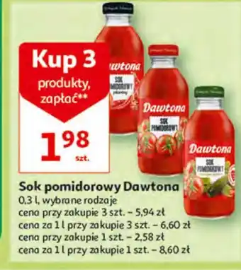 Auchan Sok pomidorowy z kiszonymi ogórkami dawtona oferta