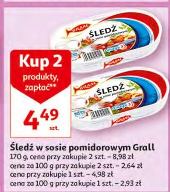 Auchan Śledź w sosie pomidorowym graal oferta