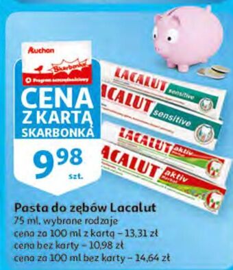 Auchan Pasta do zębów herbal lacalut aktiv oferta