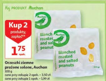 Auchan Orzeszki ziemne prażone i solone auchan oferta