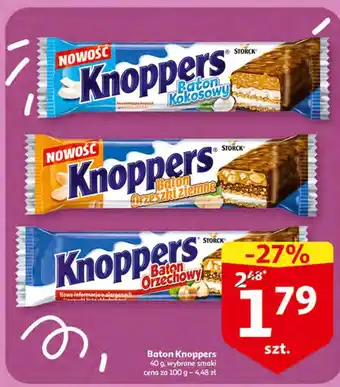 Auchan Baton orzeszki ziemne knoppers oferta