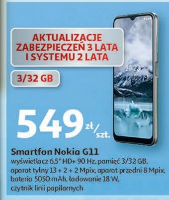 Auchan Smartfon g11 3gb/32 gb czarny nokia oferta