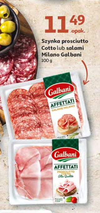 Auchan Szynka affettati galbani oferta