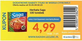 E.Leclerc Herbata ekspresowa saga oferta