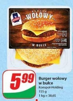 Dino Burger wołowy w bułce konspol oferta