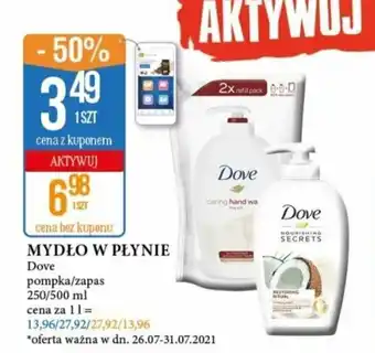 E.Leclerc Mydło w płynie Dove 250-500ml oferta