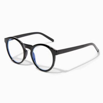 Claire's Blue light reducing round black clear lens frames oferta