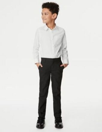 Marks & Spencer 2pk boys' slim fit skin kind™ school shirts (2-18 yrs) oferta