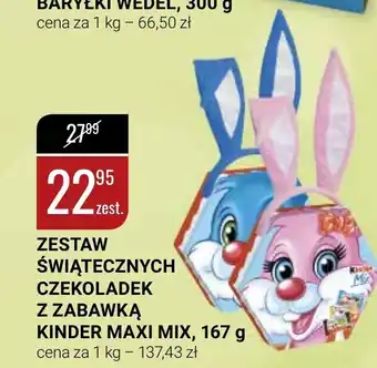 bi1 Zestaw świątecznych czekoladek z zabawką Kinder Maxi Mix 167g oferta