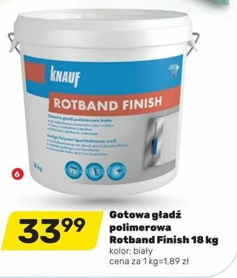 Bricomarche Gotowa gładź polimerowa Rotband Finish 18 kg oferta