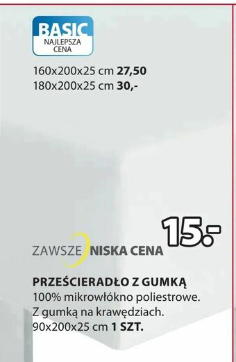JYSK Prześcieradło z gumką oferta