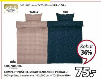 JYSK Komplet pościeli z bawełnianego perkalu oferta