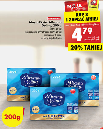 Biedronka Mleczna Dolina Masło Ekstra 200g oferta