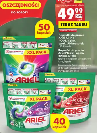 Biedronka Ariel Kapsułki do prania All in 1 PODS 50 kapsułek/Kapsułki do prania PODS+ 40 kapsułek Complete oferta