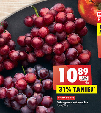 Biedronka Winogrono różowe luz 1kg oferta