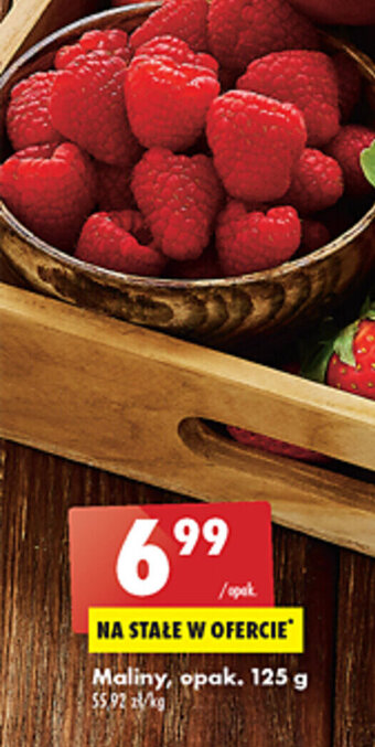 Biedronka Maliny 125g oferta