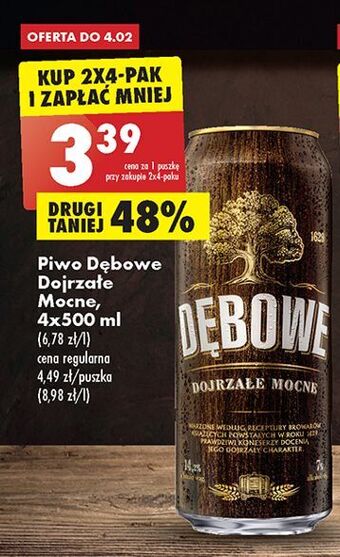 Biedronka Piwo dębowe dojrzałe mocne oferta