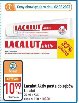 E.Leclerc Pasta do zębów lacalut aktiv oferta
