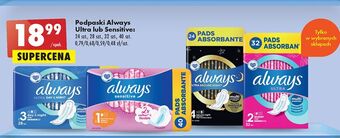 Biedronka Podpaski super always ultra oferta