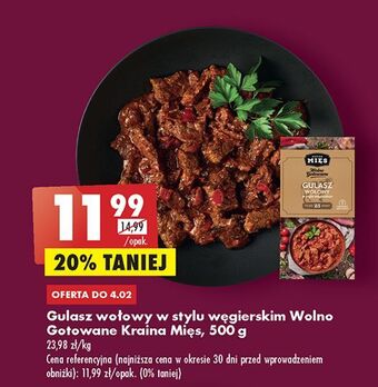 Biedronka Gulasz wołowy w stylu węgierskim kraina mięs oferta