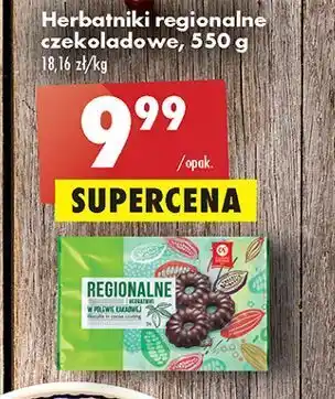 Biedronka Herbatniki regionalne w polewie kakaowej cukry nyskie oferta