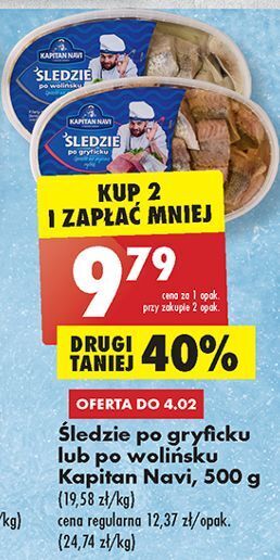 Biedronka Śledzie po wolińsku kapitan navi oferta