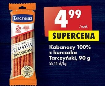 Biedronka Kabanosy 100% z kurczaka tarczyński exclusive oferta