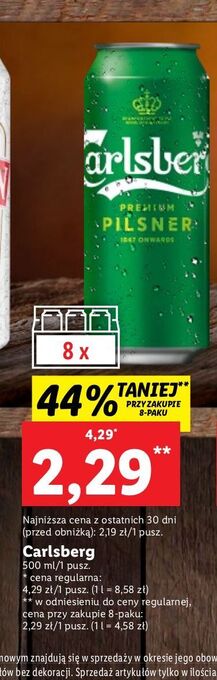 Lidl Piwo carlsberg oferta