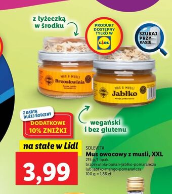 Lidl Mus jabłko-mango-pomarańcza solevita oferta