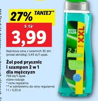 Lidl Żel pod prysznic full energy body&hair oferta