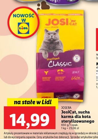 Lidl Karma dla kota classic josera oferta