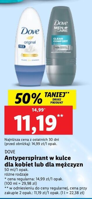 Lidl Dezodorant dove original oferta